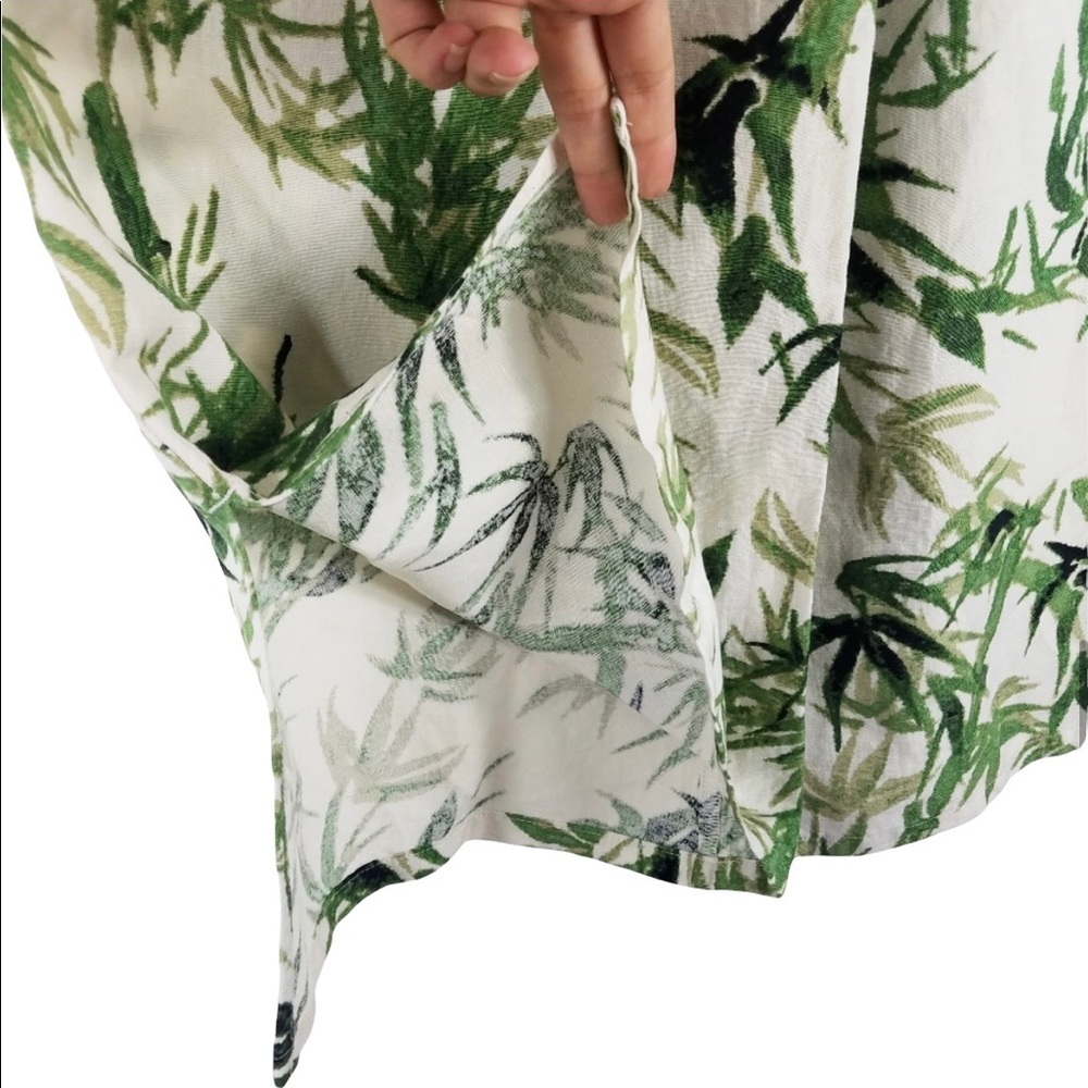 J. Jill linen blend wide leg culottes tropical palm resort wear womens XS beach - Picture 12 of 15